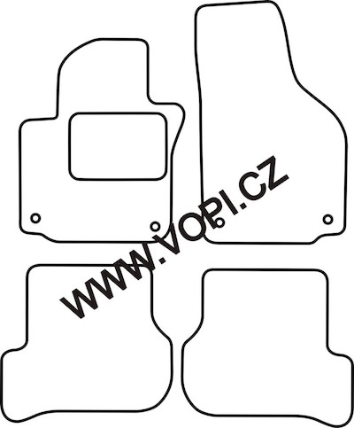 Autokoberce Volkswagen Golf Plus 2005 - 2014 Carfit (4943)